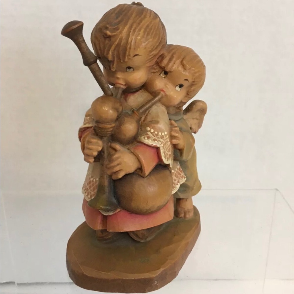 Ferrandiz Bag Piper Boy With Angel Helper 5”
